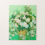 Puzzle Van Gogh White Roses<br><div class="desc">Puzzle avec la peinture à l’huile de Vincent van Gogh Vase with Pink Roses (1890). Un magnifique bouquet de roses se trouve dans un vase contre un arrière - plan vert. Un cadeau parfait pour les amateurs de post-impressionnisme et d'art hollandais.</div>