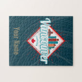 Puzzle Vancouver Skyline Colombie-Britannique Rétro Canad (Horizontal)