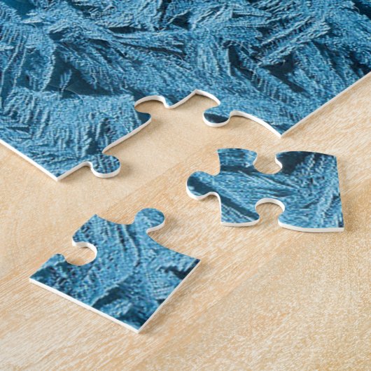 Puzzle Vapeur glacé hiver bleu froid blanc (Côté)