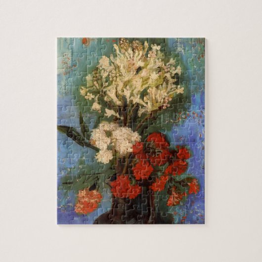 Puzzle Vase avec des Œillets de Vincent van Gogh (Vertical)