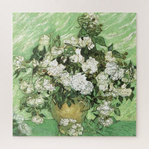 Puzzle Vase avec Rose - Van Gogh Peinture Art Vintage