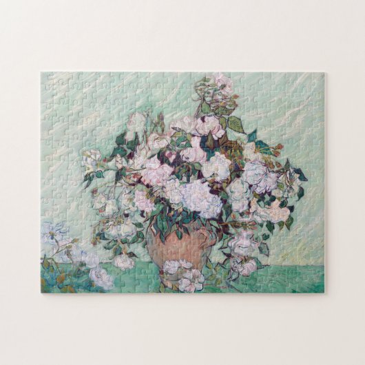 Puzzle Vase avec roses roses roses, Van Gogh (Horizontal)