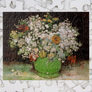 Puzzle Vase avec Zinnia Flowers par Vincent van Gogh