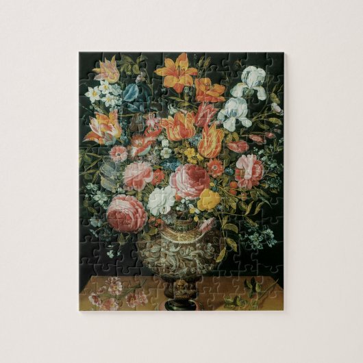 Puzzle Vase de fleurs de style baroque vintage (Vertical)