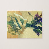 Puzzle Vase de lavande avec je t'aime mots (Horizontal)