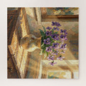 Puzzle Vase de violettes violettes Impasto (Horizontal)