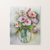 Puzzle Vase en verre avec fleurs (Vertical)