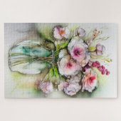 Puzzle Vase en verre avec fleurs (Horizontal)