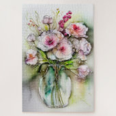 Puzzle Vase en verre avec fleurs (Vertical)