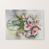 Puzzle Vase en verre avec fleurs (Horizontal)