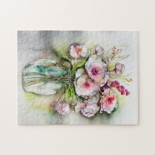 Puzzle Vase en verre avec fleurs (Horizontal)