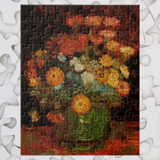 Puzzle Vase Still Life avec Zinnias par Vincent van Gogh