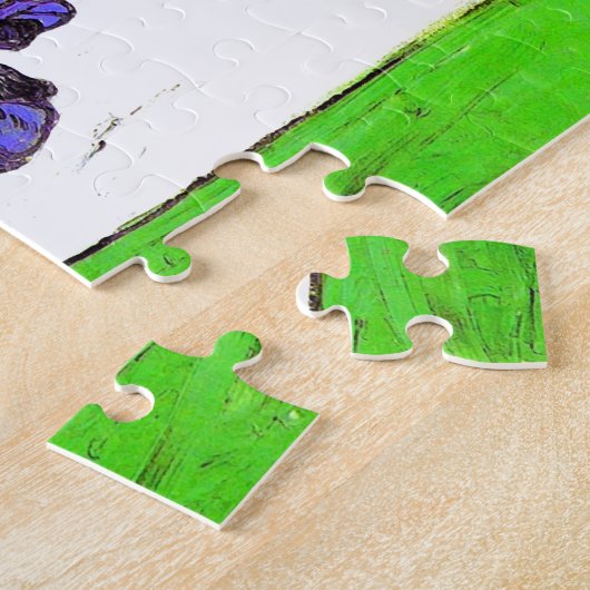 Puzzle Vase Violet Irises Van Gogh Art (Côté)