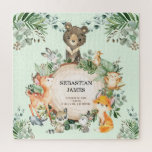 Puzzle Végétation Forêt Boisée Bébé Animaux Statistiques<br><div class="desc">Ce magnifique design est l'illustration d'un groupe d'adorables animaux de la forêt et d'une végétation botanique luxuriante.</div>
