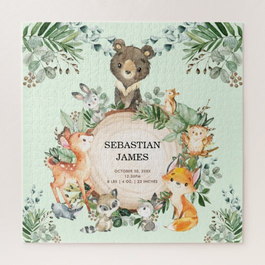 Puzzle Végétation Forêt Boisée Bébé Animaux Statistiques  (Vertical)