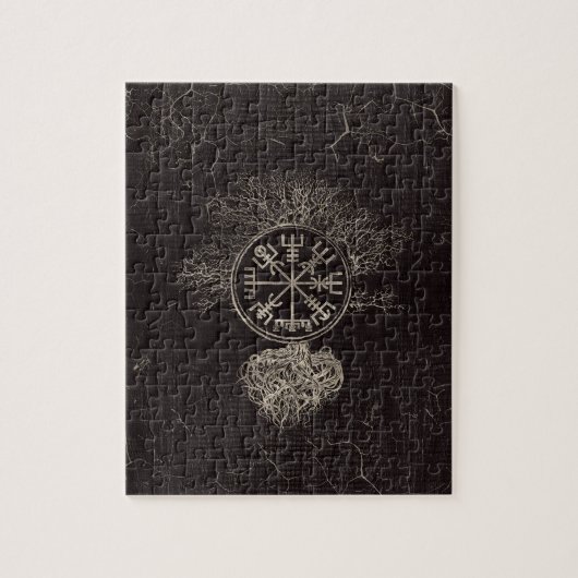 Puzzle Vegvisir et arbre de la vie - Yggdrasil (Vertical)