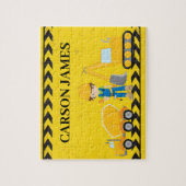 Puzzle Véhicule de construction Garçon Personnalisé Jaune (Vertical)