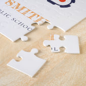 Puzzle Véhicule de grue de construction jaune Monogrammes (Côté)