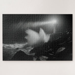 Puzzle Veillée phare au-dessus des mers orageuses Art mon