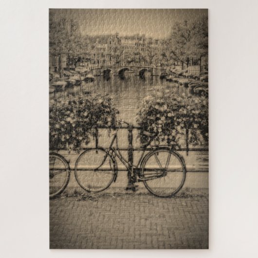 Puzzle Vélo à Amserdam - Sepia - 20x30 - 1014 pc (Vertical)