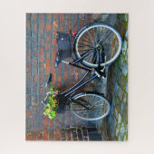 Puzzle Vélo Avec Panier À Fleurs, Copenhague, Danemark (Vertical)