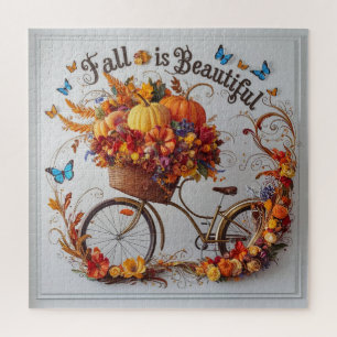 Puzzle Vélo d'automne Thanksgiving Blooms Wall Art