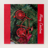 Puzzle Vélo sur un sapin de Noël (Horizontal)