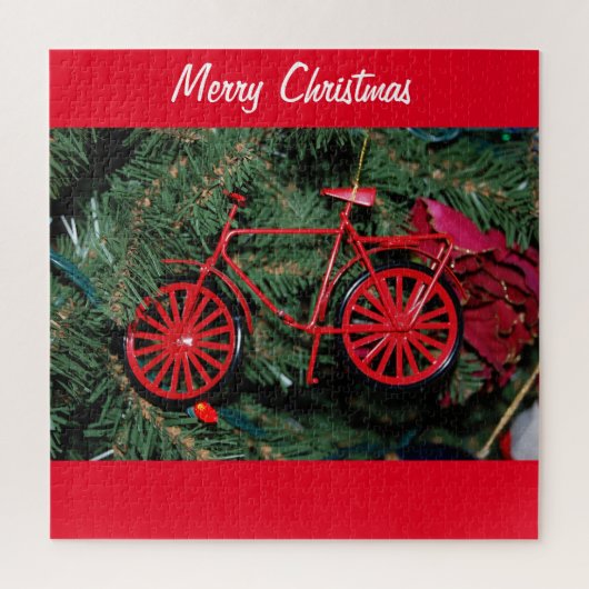 Puzzle Vélo sur un sapin de Noël (Vertical)