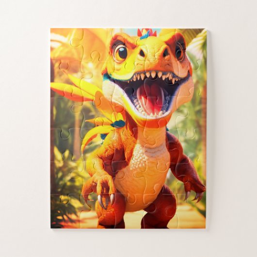 Puzzle Vélociraptor Dinosaure 30 Grandes Pièces  (Vertical)