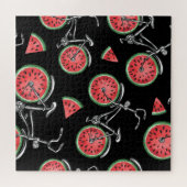 Puzzle Vélos à roue de pastèque, motif d'été. (Horizontal)