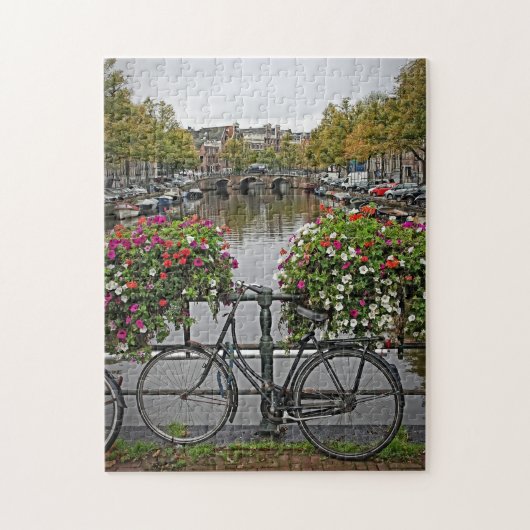 Puzzle Vélos et canaux à Amsterdam - 11x14 - 252 pc (Vertical)
