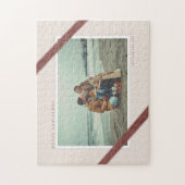 Puzzle Velvet Ribbon accented Christmas photo design (Vertical)