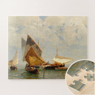 Puzzle Venice, fisherboat in the lagoon