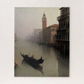 Puzzle Venice Italy Canal and Gondola Painting Postcard (Vertical)