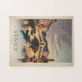 Puzzle Venice Italy Rialto Bridge Vintage Twilight Rustic (Horizontal)