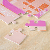 Puzzle Venice Travel Art, Italie, Travel Art, Rétro, Rose (Côté)