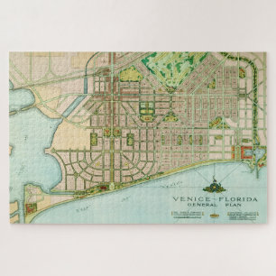 Puzzle Venise Floride 20x30 Carte Vintage