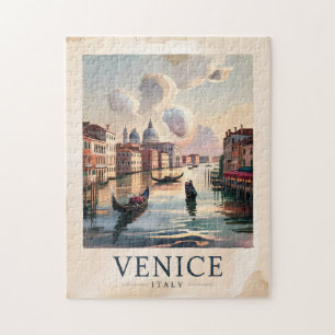 Puzzle Venise Italie Voyage Aquarelle Vintage Grand Canal