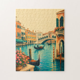 Puzzle Venise Italie Voyage Vintage Grand Canal Gondole