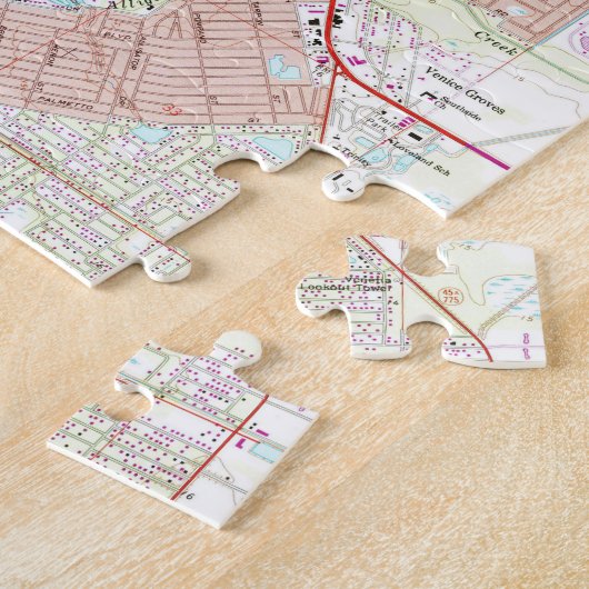 Puzzle Venise la Floride Map (1973) (Côté)