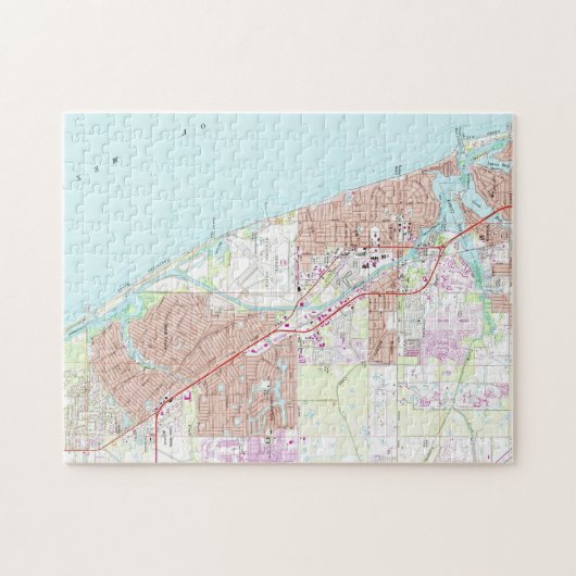 Puzzle Venise la Floride Map (1973) (Horizontal)