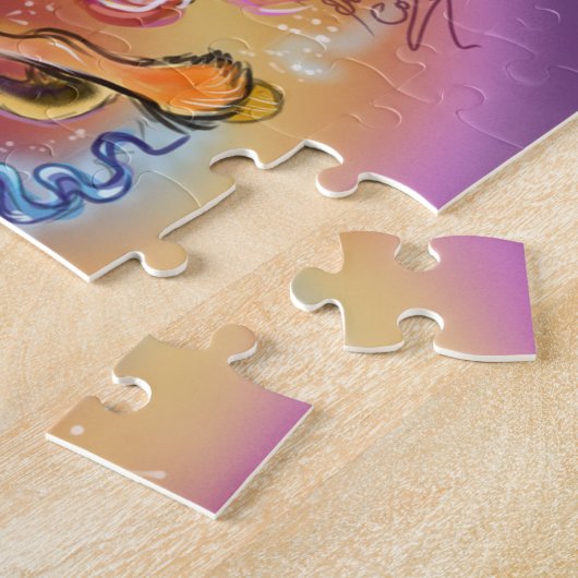 Puzzle Vent et flamme licorne pegasus~puzzle (Côté)