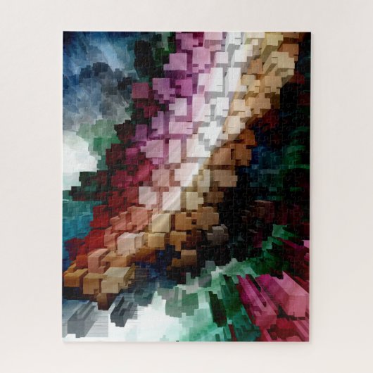 Puzzle Vent foncé centré sur le cube (Vertical)