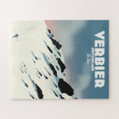 Puzzle Verbier Suisse affiche d'art d'impression de voyag (Horizontal)
