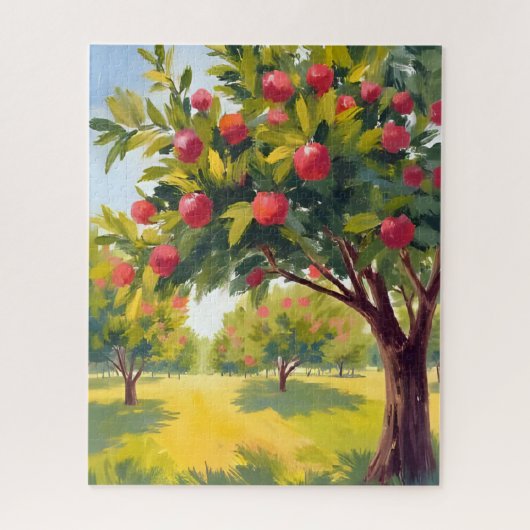 Puzzle Verger d'automne aquarelle (Vertical)