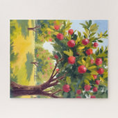 Puzzle Verger d'automne aquarelle (Horizontal)