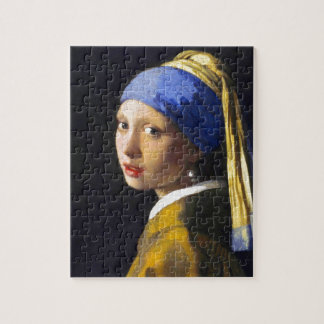 Puzzle ~ Vermeer de boucle d'oreille de perle de la fille