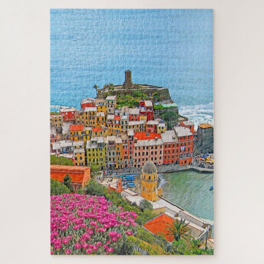 Puzzle VERNAZZA - Cinque Terre - panorama - Ligurie - (Vertical)