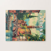 Puzzle Vérone Italie Travel Art Vintage (Horizontal)