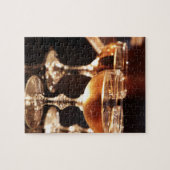 Puzzle verre à champagne toast doré (Horizontal)